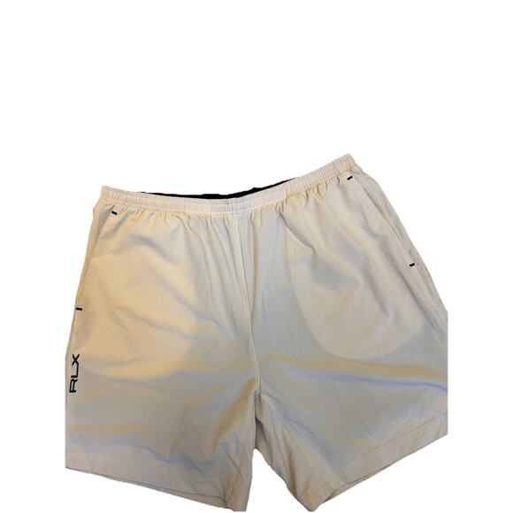RLX Ralph Lauren Men’s Athletic Performance Stretch Ivory Shorts Size XXL - Picture 4 of 11